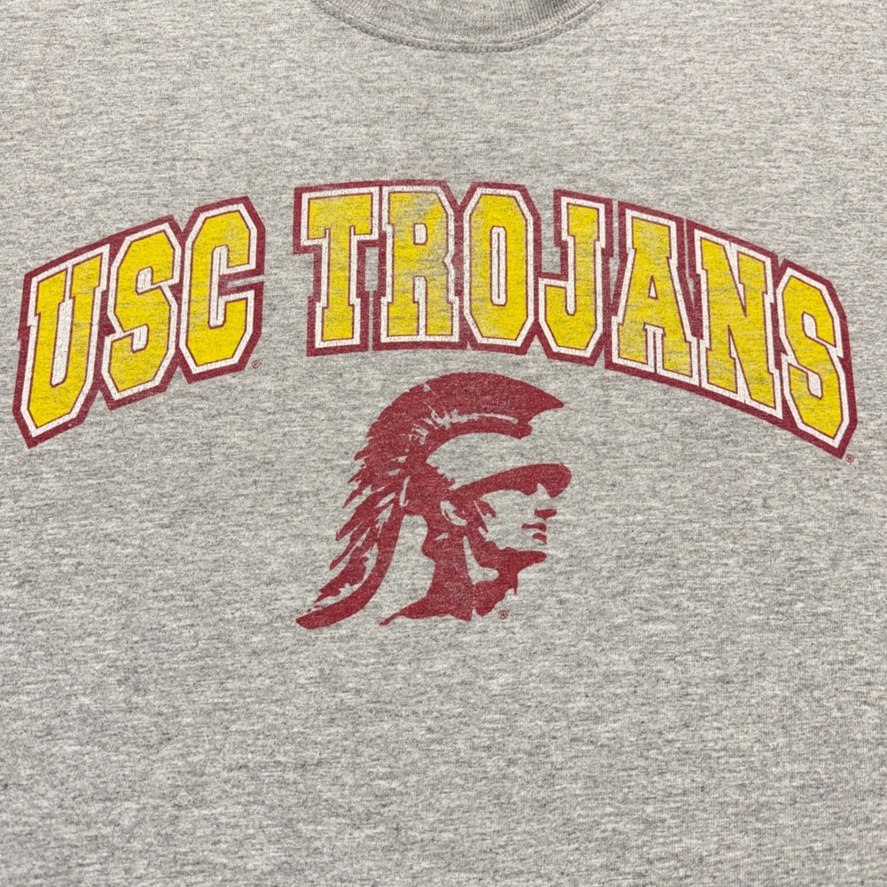 Vintage Y2K USC Trojans T Shirt XL Gray AS Sports College Graphic Tee